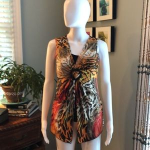 Frank Lyman sleeveless colorful shimmer top